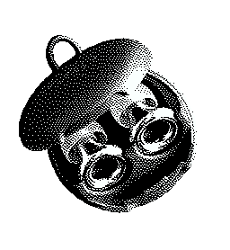 A dithered retro-styled image of  Earplugs